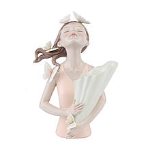 Дизайнерська статуетка у вигляді дівчини з метеликами "Rosemary" 32х13х20 см (полістоун)