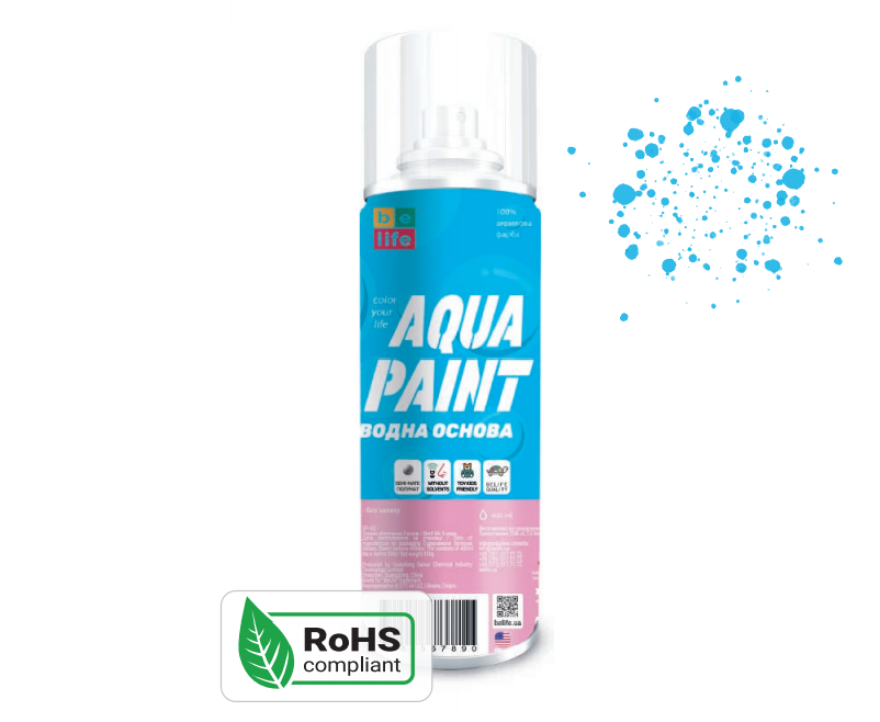 Краска Belife Aqua Paint голубая шелковисто матовая (А142)