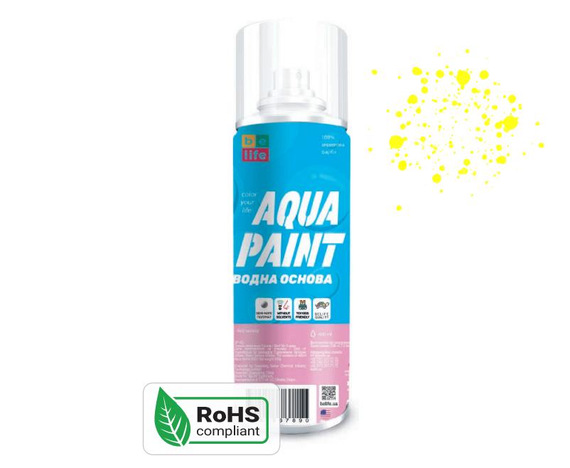 Краска Belife Aqua Paint желтая  шелковисто матовая (А41)