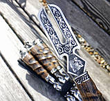 Подарунковий набір шампурів 6шт бронза в шкіряному чохлі, фото 2