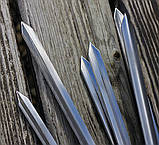 Подарунковий набір шампурів 6шт бронза в шкіряному чохлі, фото 8