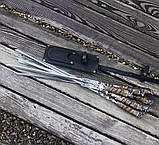 Подарунковий набір шампурів 6шт бронза в шкіряному чохлі, фото 10