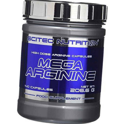 Амінокислоти Аргінін Scitec Mega Arginine 140 капс, фото 2