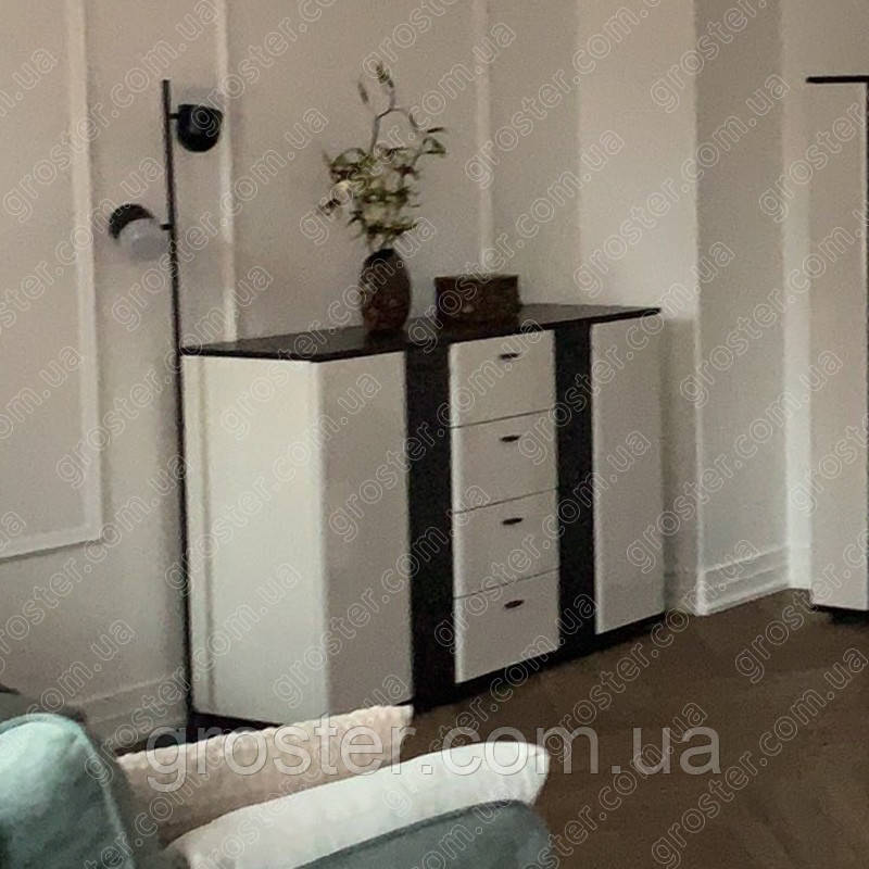 Білий глянсовий комод Марс, фото 1