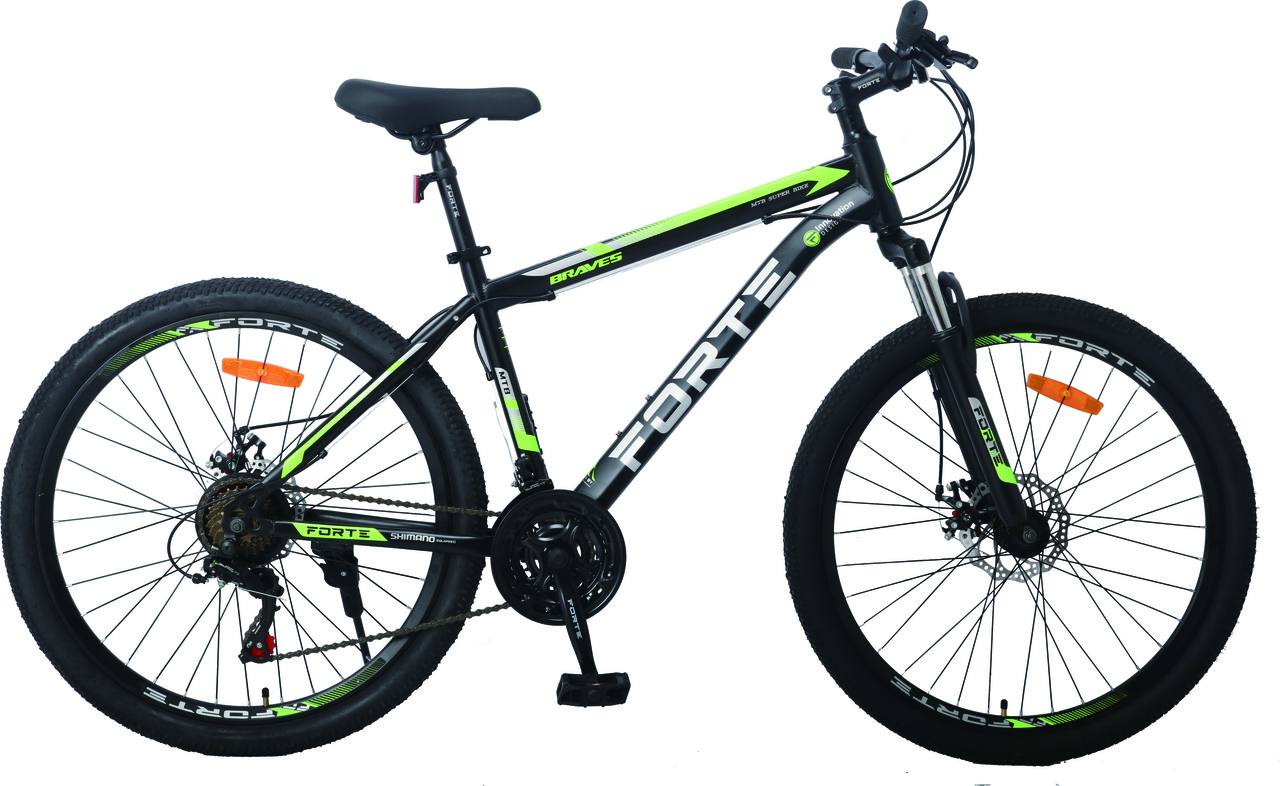 Велосипед Forte Braves МТВ 26"/15" (117819) чорно-зелений
