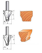 Фреза по дереву ГЛОБУС 2207 d12 D35 кромочна фигурна з нижнім підшипником