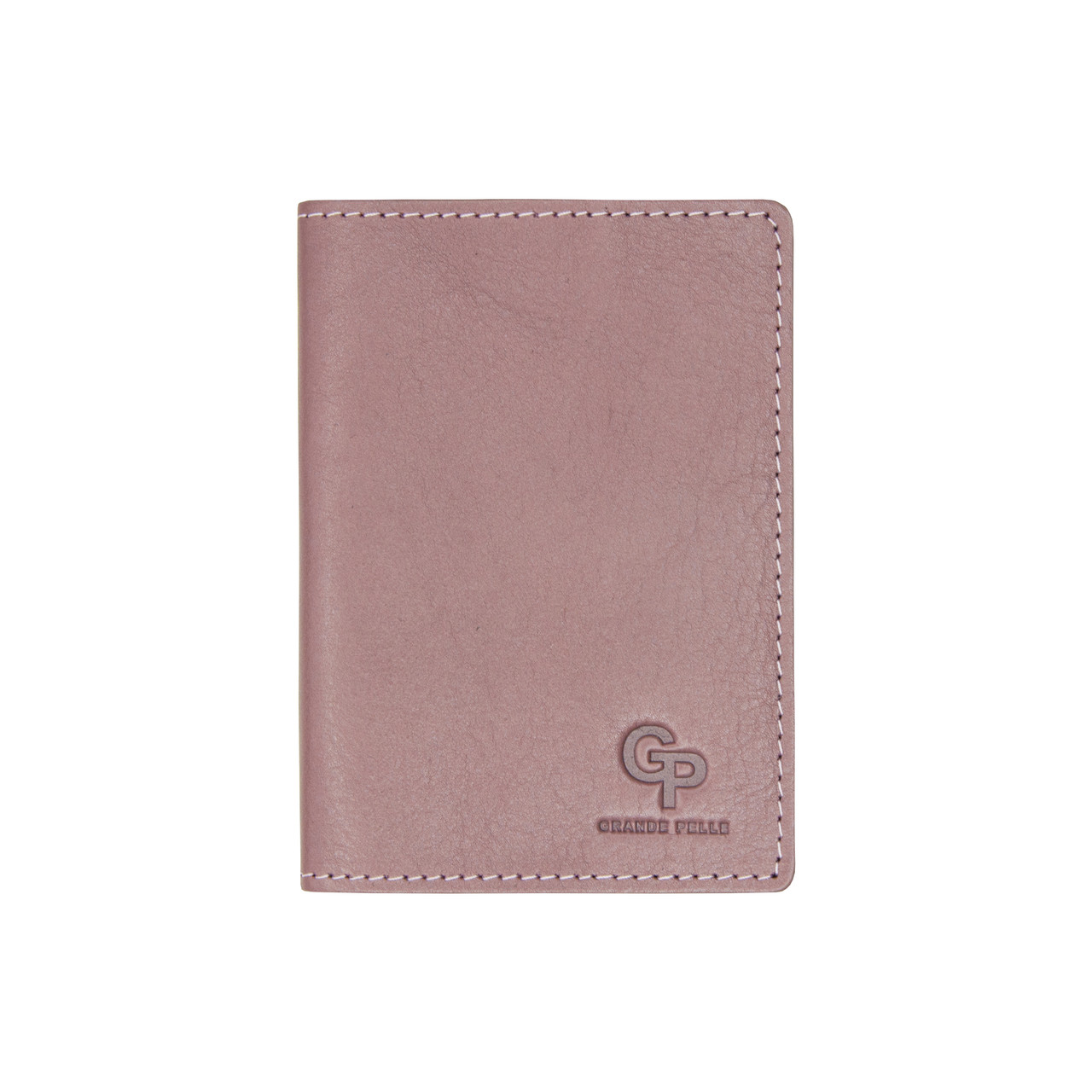 Шкіряна обкладинка на паспорт Grande Pelle 140х100 мм глянцева шкіра Sicillia фрез