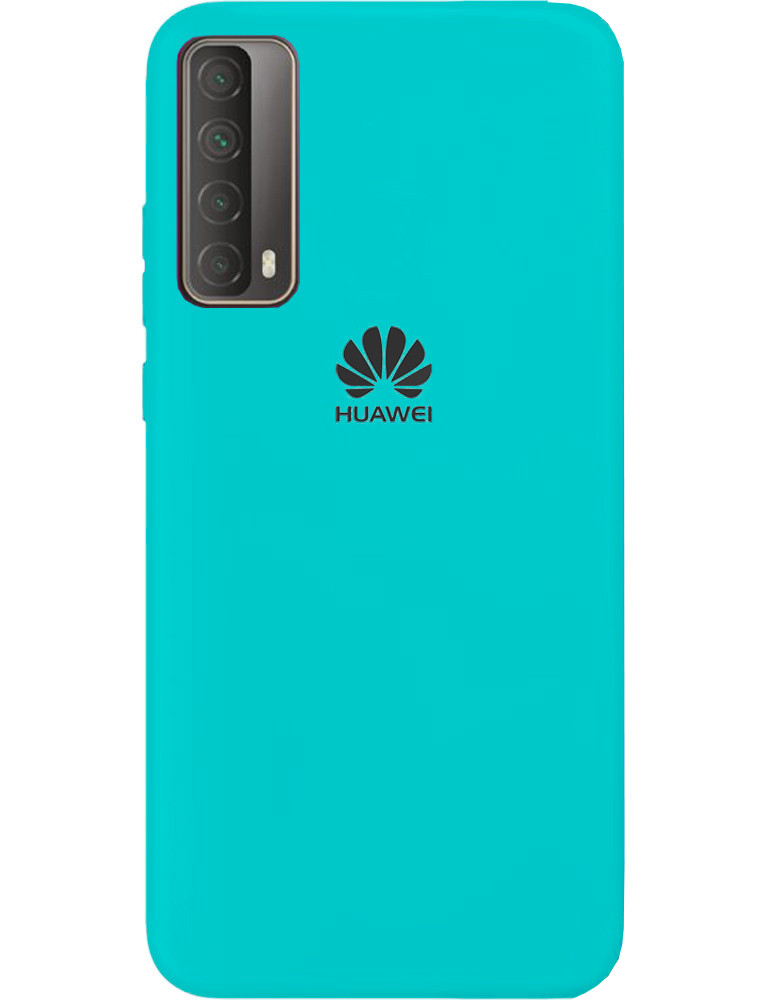 Чохол Silicone case Premium для Huawei P Smart 2021 Sea Blue (02) бірюза, фото 1