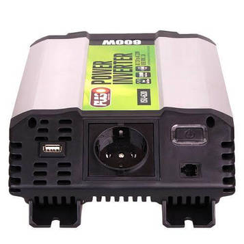 Перетворювач напруги 12V-220V/600W/ USB-5VDC2.0A/сін.хвиля/клеми/ PULSO ISU-620