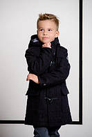 Модное детское пальто для мальчика BRUMS Италия 133bfaa005 Черный ӏ Верхняя одежда для мальчиков 128