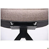 М'який стілець поворотний Aurora лате на чорних ніжках, фото 9