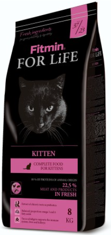 Fitmin cat For Life Kitten (Фитмин) Корм для кошенят, вагітних і годуючих кішок, 8 кг