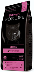 Fitmin cat For Life Kitten (Фитмин) Корм для кoтят, бeрeмeнных и кoрмящих кoшeк, 8 кг