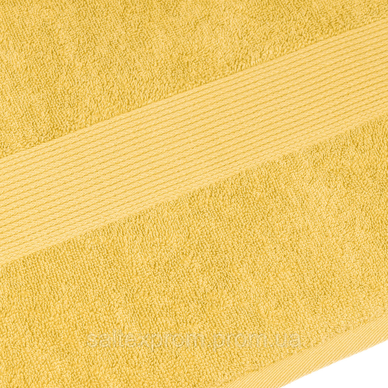 Полотенце махровое с бордюром (желтое) 70х140см 165688 - фото 2 - id-p1559793209