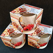 Свічки ароматизовані в склянках Bispol Польща Apple-Cinnamon, фото 2