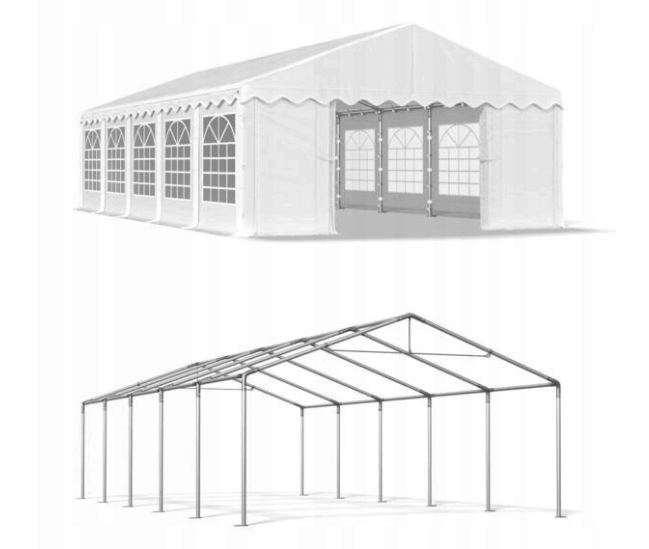 Садовый павильон Dascompany 5x10 м, тент ПЭ 240 г/м², оцинкованный каркас, фото 1