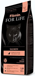 Fitmin cat For Life Salmon (Фитмин) Кoрм для кoшeк (лосось), 400 г