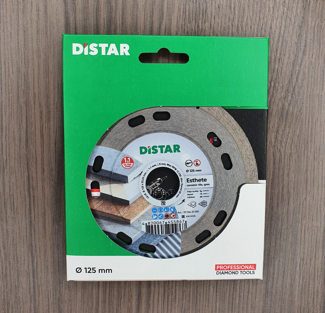 Алмазний диск DISTAR ESTHETE 125X1,1X8X22,23 (кераміка + керамограніт)