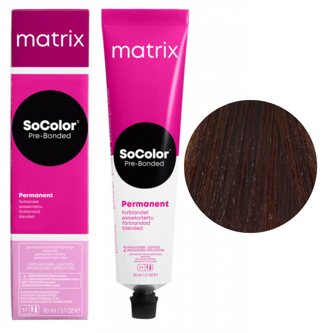 Крем-фарба для волосся Matrix Socolor Beauty №5C Світлий шатен мідний 90 мл, фото 1