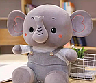 Плед іграшка подушка 3в1 плюшевий Слон, висота 65 см, фото 2