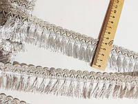 Бахрома серебряная Бахрома серебро люрекс " Новинка" 4 см. з декоративним краєм