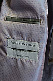Чоловічий костюм West Fashion. Сріблястий. В смужку, фото 6