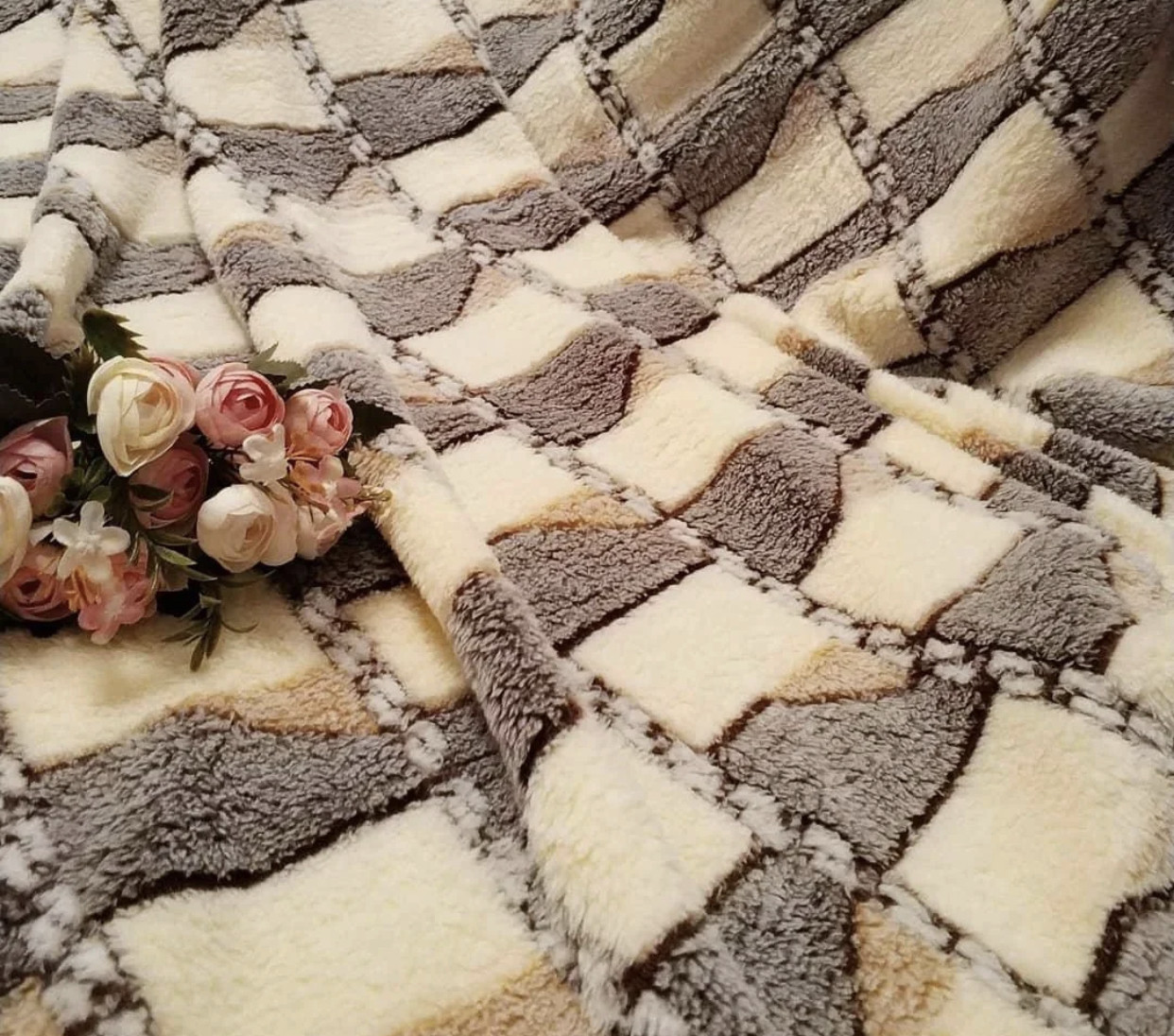 Плед із бамбукового волокна 200х230/махровий плед/м'який пухнастий плед, фото 1