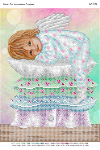 Схема для вишивання бісером БС-3161. МАЛЬЕНЬКИЙ АНГЕЛЕЧОК, фото 1