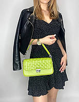 Сумка Michael Kors Bradshaw Small Woven Leather Shoulder Bag Lime (30S1S2BL1T)