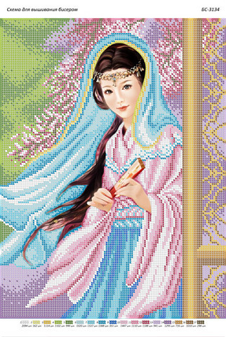 Схема для вишивання бісером "Дівчина", фото 1