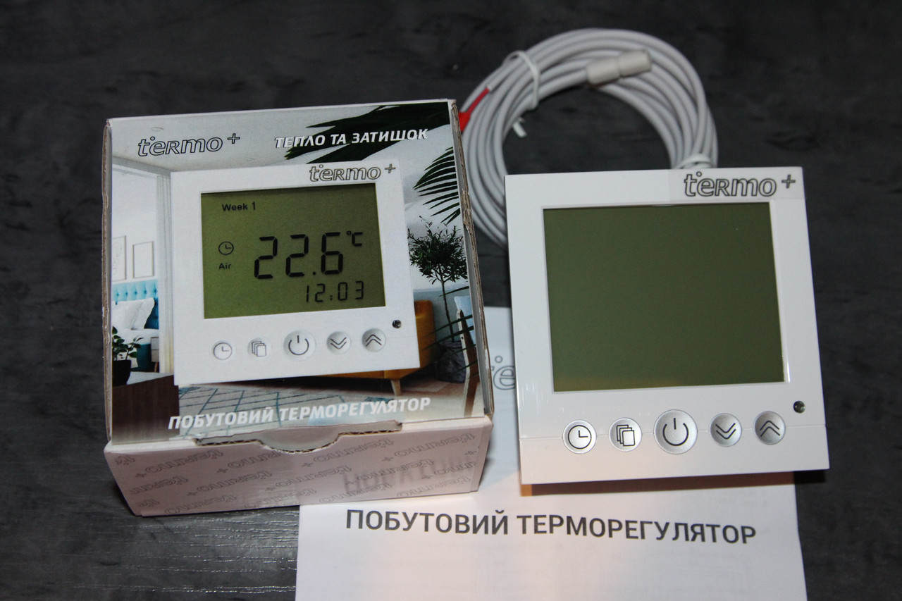 TERMO+ A016 надежный Терморегулятор теплый пол 3.6kW 2 датчика 42точки - фото 4 - id-p377484079