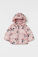 Куртка для девочки розового цвета Минни H&M р.92см