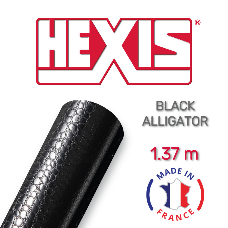 Hexis Pitch Black Alligator Gloss HX30AL890B імітує шкіру крокодила 1.37 m, фото 1