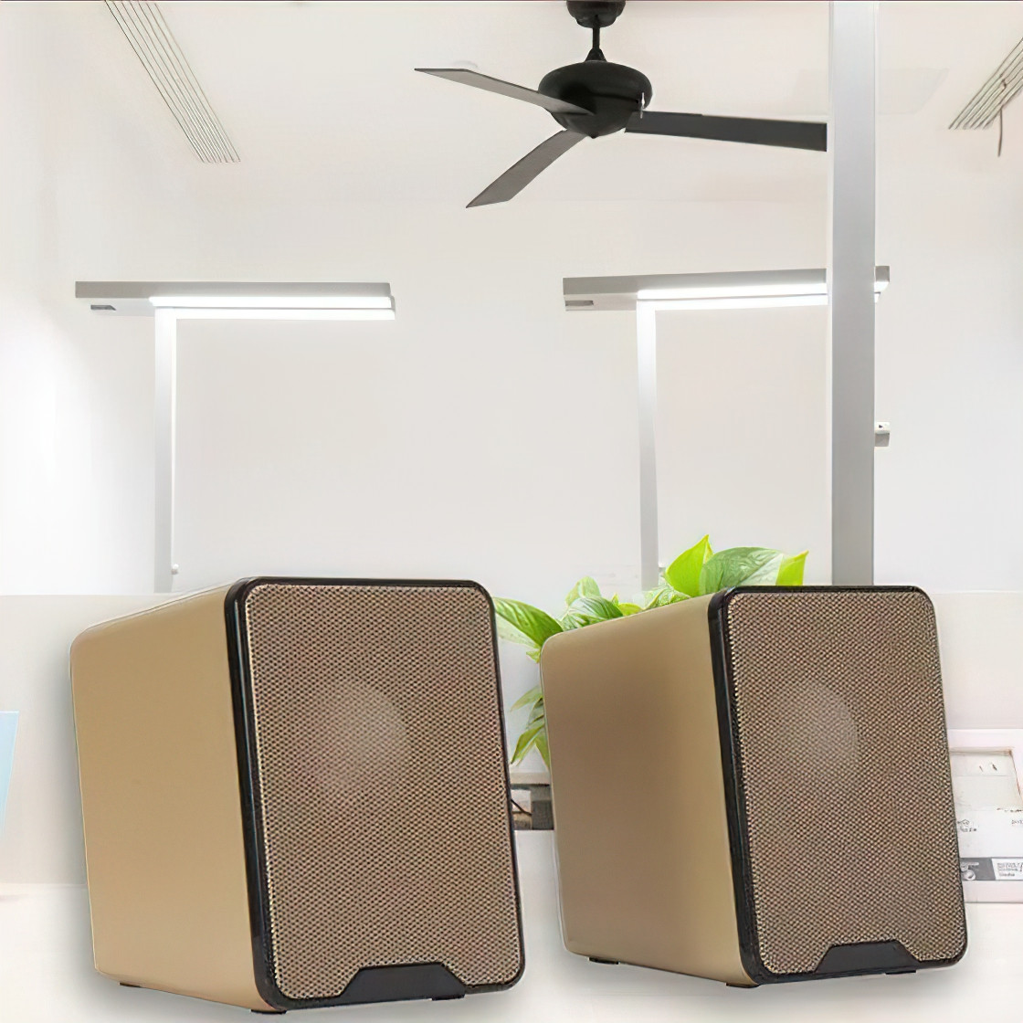 Купить Колонки для компьютера FT-280 Золотой, акустика для компа ...