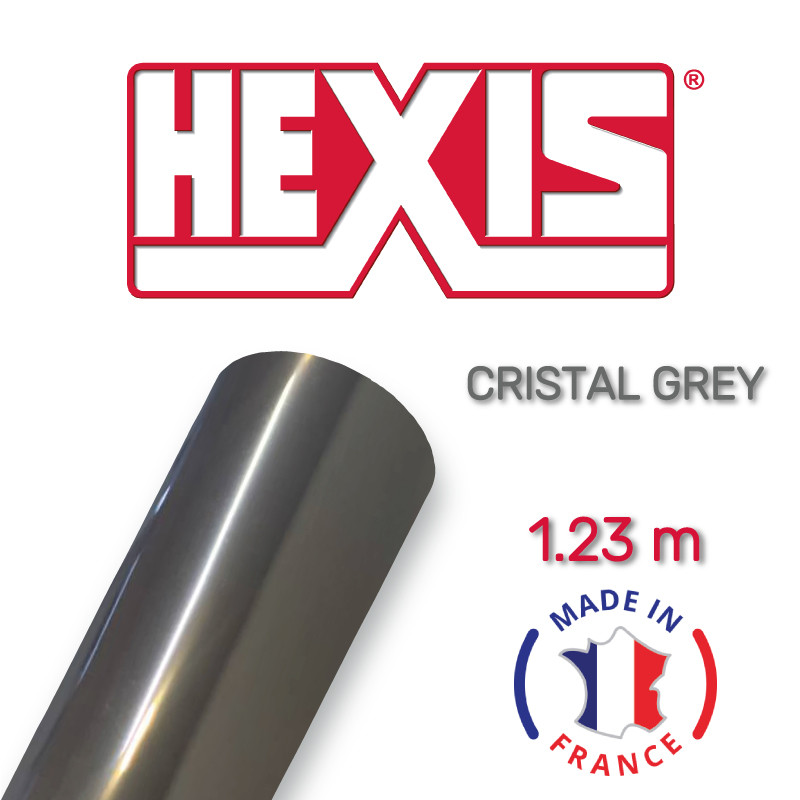 Hexis Cristal Grey, сіра вітражна плівка 1,23 м