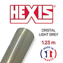 Hexis Cristal Light Grey, світло-сіра вітражна плівка, 1,23 м