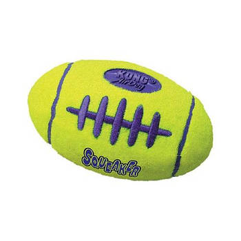 М'яч регбі KONG AirDog Squeaker Football іграшка з пищалкою для середніх порід собак M