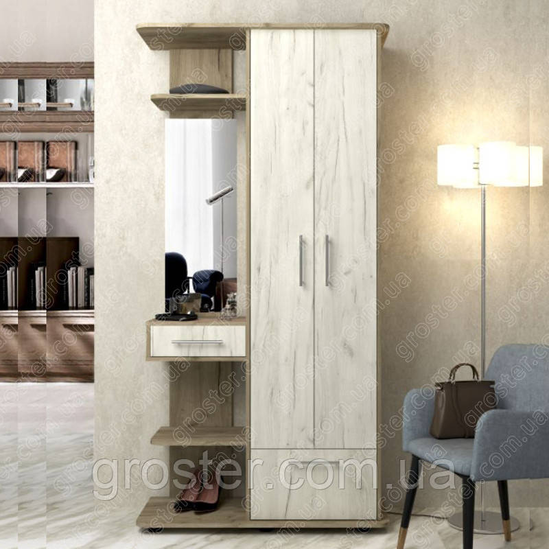 Передпокій Лада закрита шафа для одягу з дзеркалом, фото 1