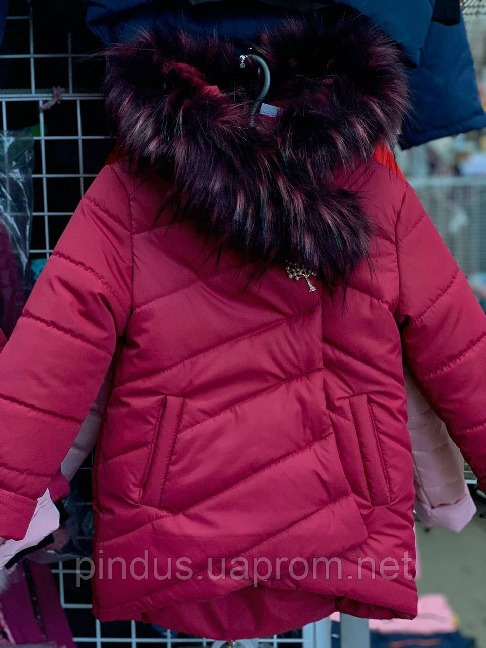 Зимова куртка 98 104 110 на дівчинку Дитяча зимова куртка для дівчинки зима на флісі