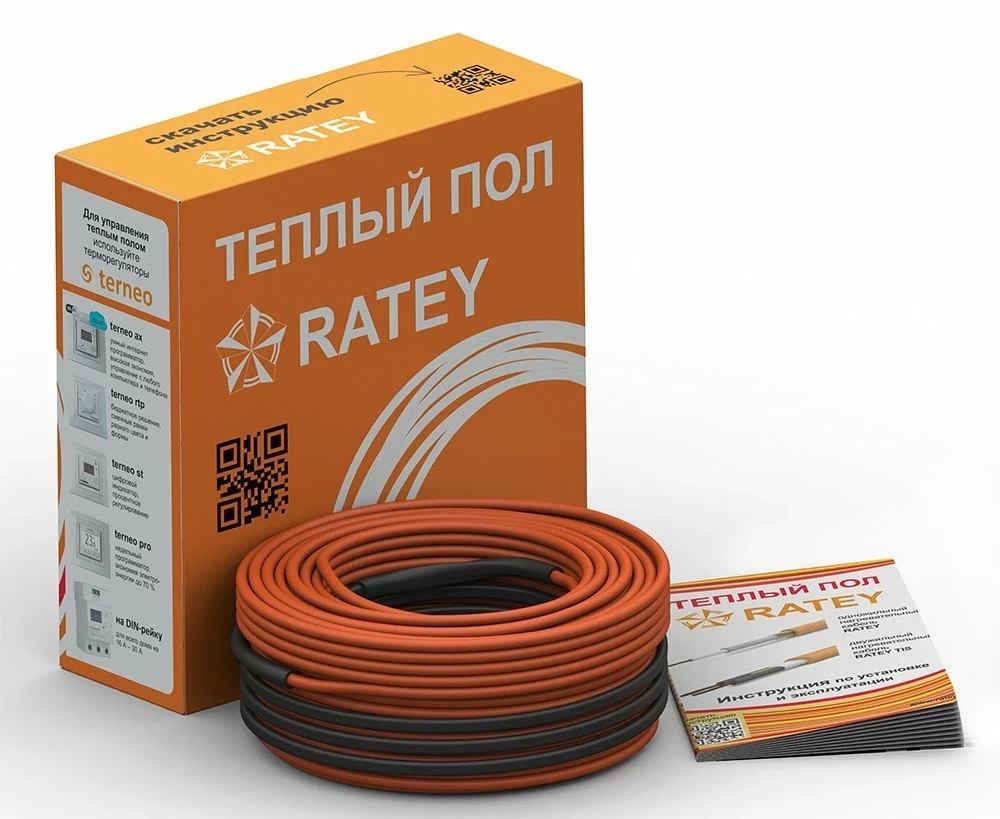 Тепла підлога Ratey RD2 (двожильний кабель) 1200/65