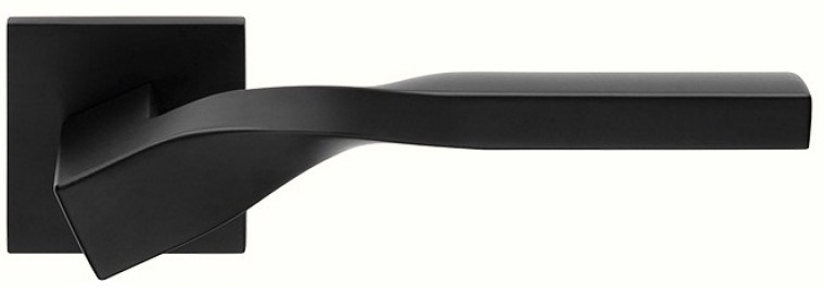 Дверні ручки для вхідних/міжкімнатних дверей Linea Cali Stream чорний матовий, фото 1