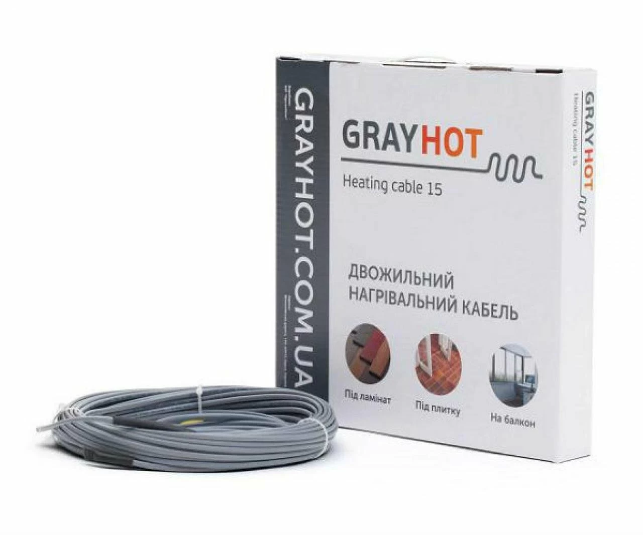 Нагрівальний кабель GrayHot 15 Вт/м 1531/102