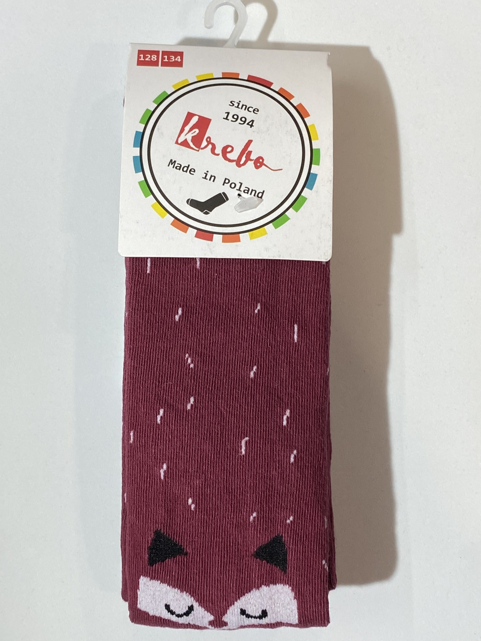 Колготки дитячі для дівчинки Krebo 2011-17 128-134 см Бордовий, фото 1