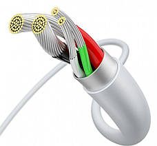 Кабель для зарядки телефона/ смартфона Baseus USB - Micro-USB 2 А 1 м Білий (CAMYS-02), фото 6