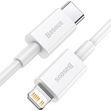 Кабель для зарядки телефона/ смартфона Baseus Type-C - Lightning 20 Вт 1 м Білий (CATLYS-A02), фото 3