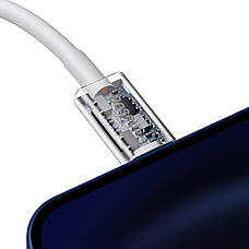 Кабель для зарядки телефона/ смартфона Baseus Type-C - Lightning 20 Вт 1 м Білий (CATLYS-A02), фото 6