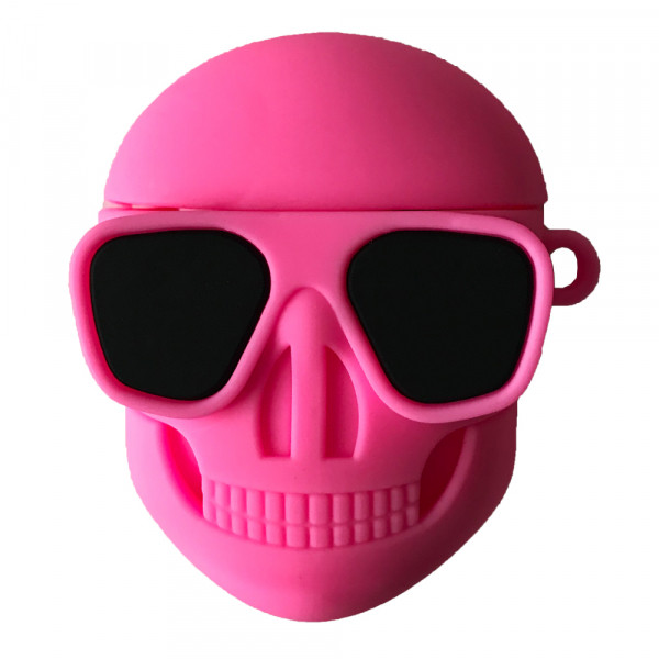 Чохол для навушників AirPods 1/2 SCULL Pink, фото 1