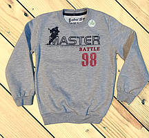 Джемпер для хлопчика сірий з начосом Розміри 116 122