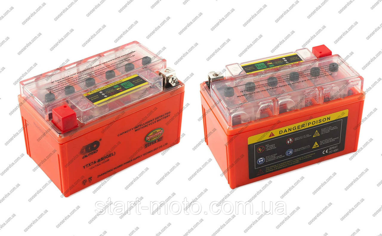 Акумулятор 12V 7Ah гелевий mod:YTX7A-BS (L150*W85*H95mm) з індикатором заряда (фірма OUTDO) 2022