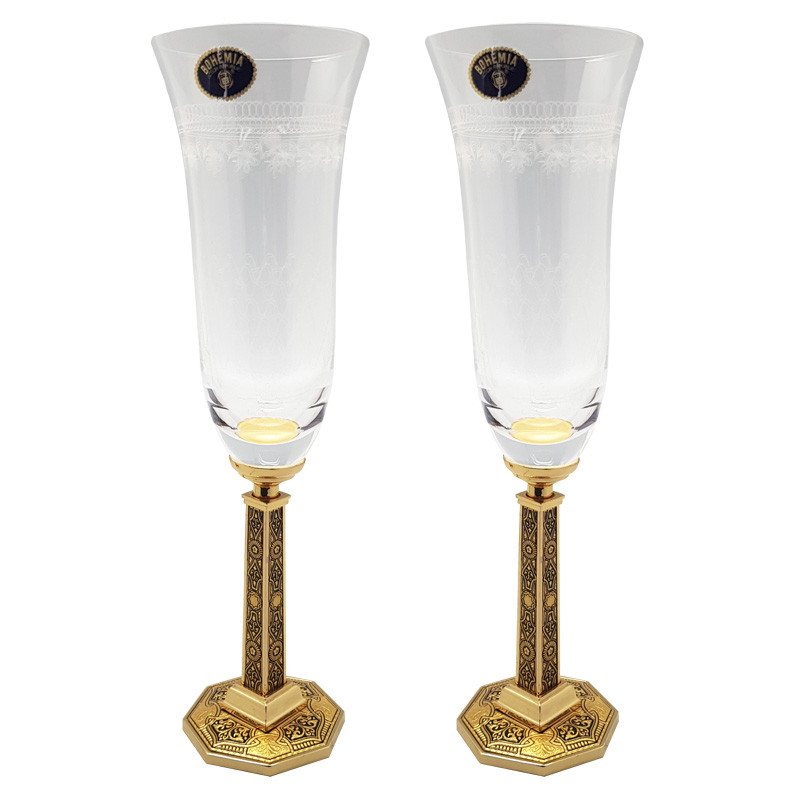 Набір келихів для шампанського Credan, d-6 см, h-23см, фото 1